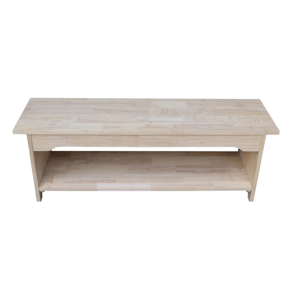 Brookstone Bench - 48" Long , Unfinished. Picture 2