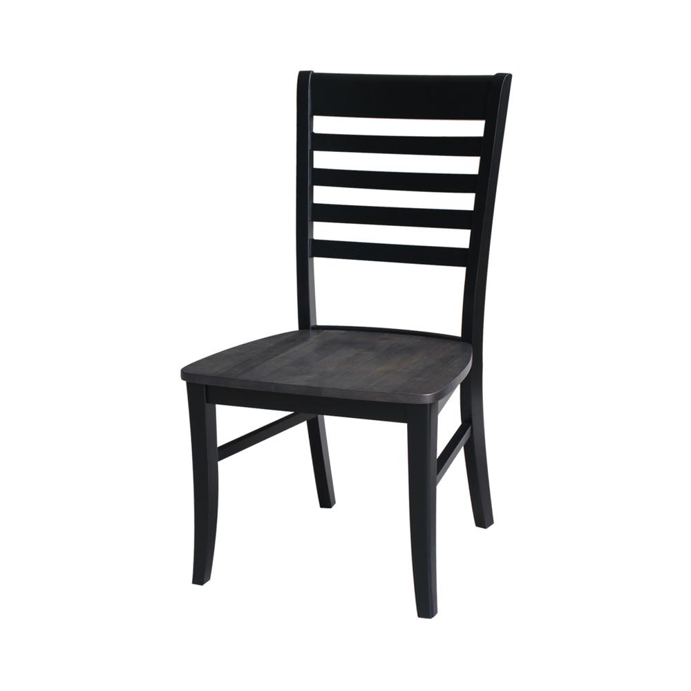 Set of Two Cosmo Chairs, Coal-Black/washed black. Picture 1
