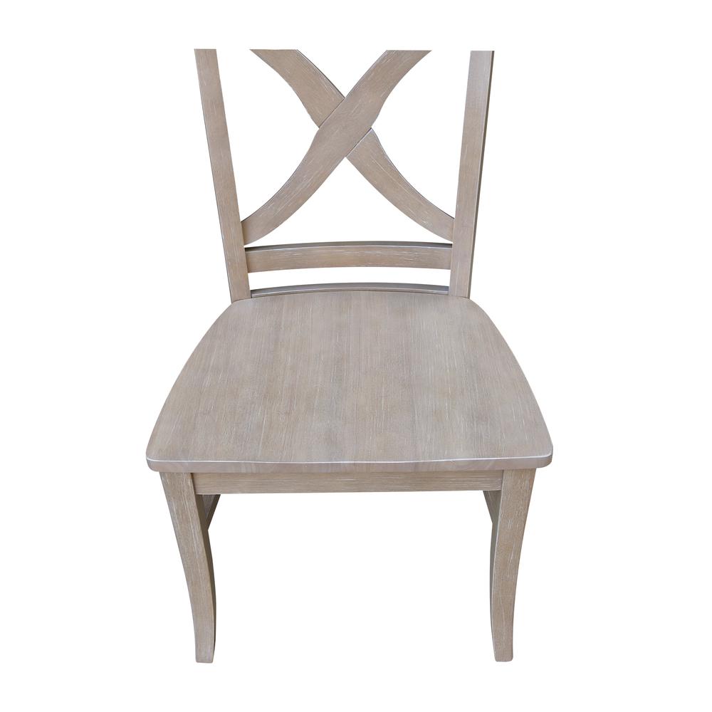 Set of Two Cosmo Chairs, Washed Finish, Washed Gray Taupe. Picture 2
