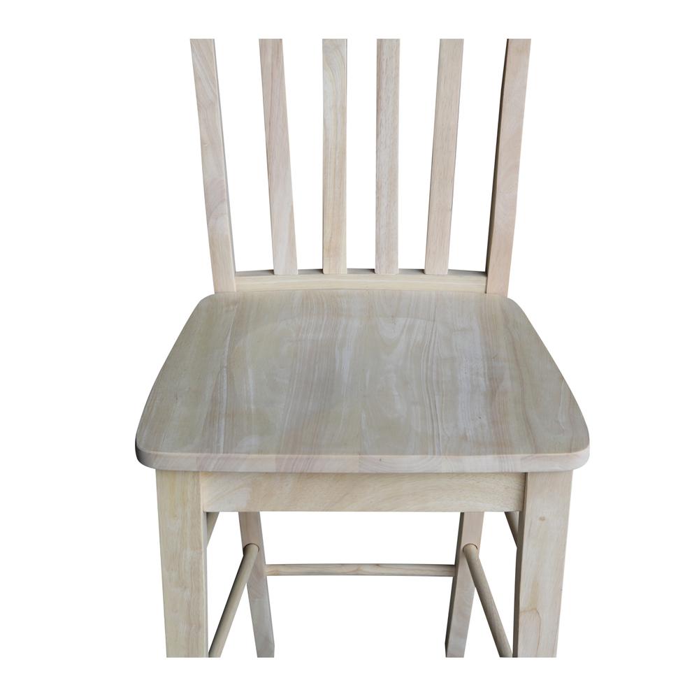 Café Stool - 24" Seat Height, Unfinished. Picture 3