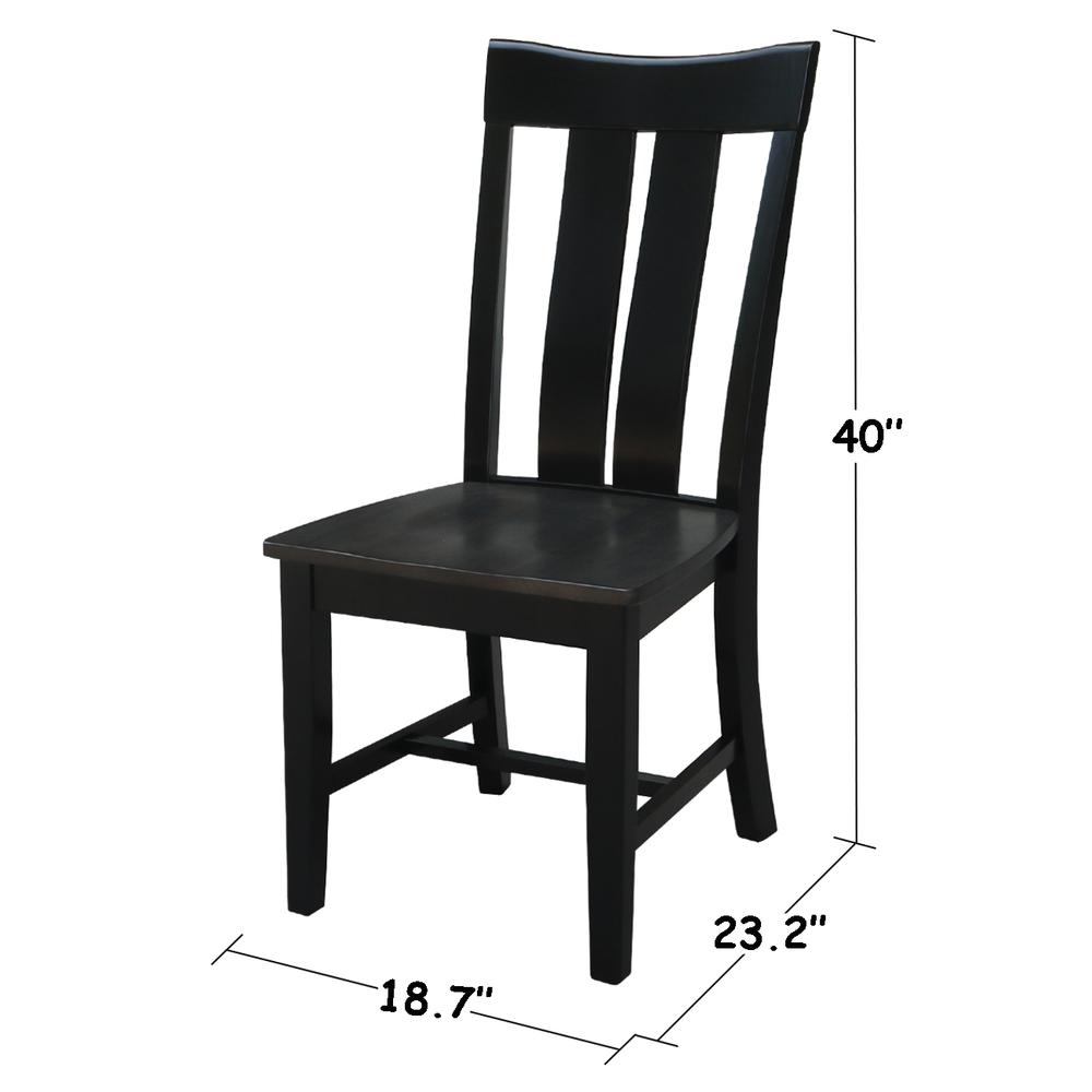 Set of Two Ava Chairs, Coal-Black/washed black. Picture 5