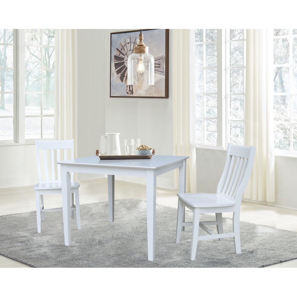 36" x 36" Dining Table with 2 Chairs - 3 Piece Set. Picture 1