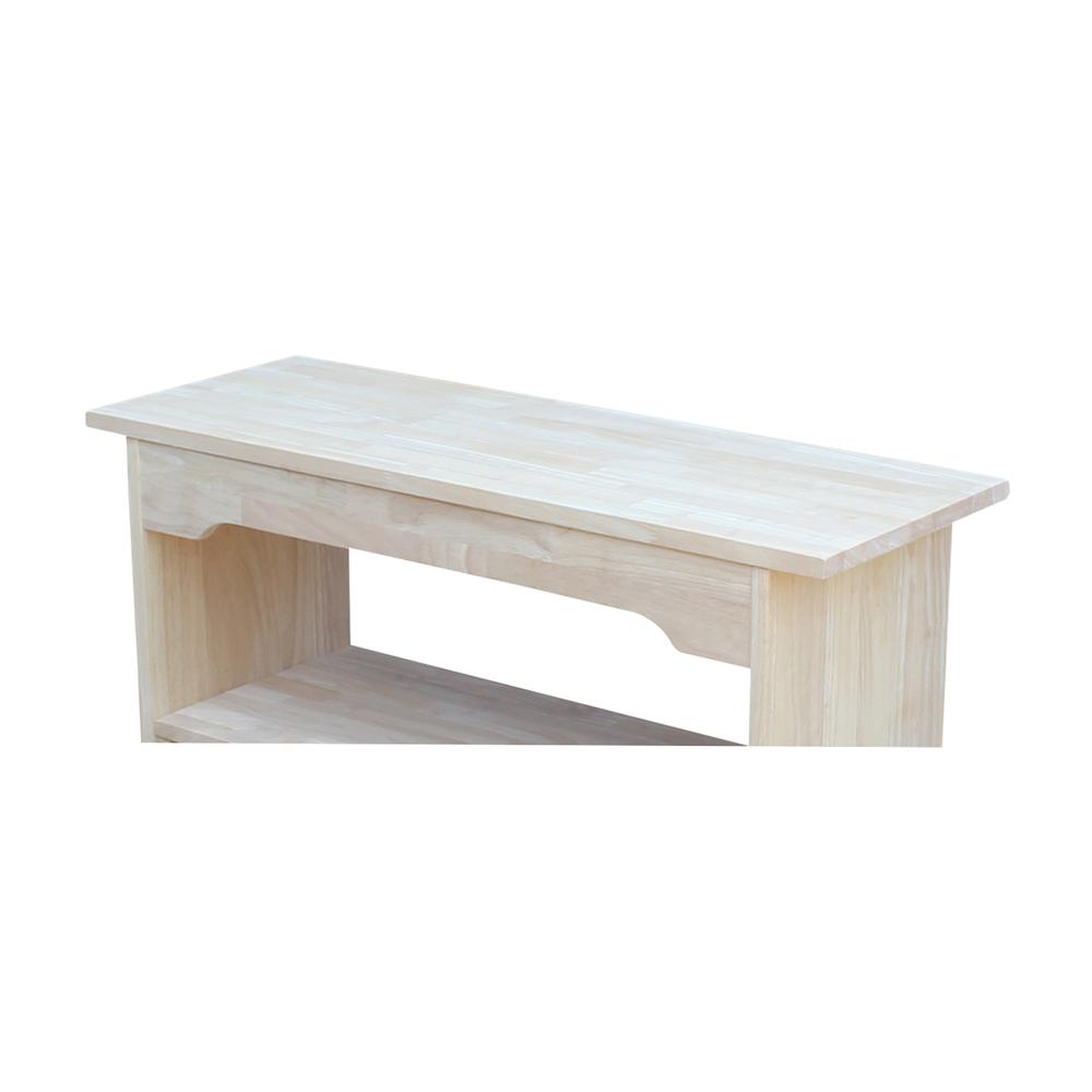 Brookstone Bench - 36" Long , Unfinished. Picture 2