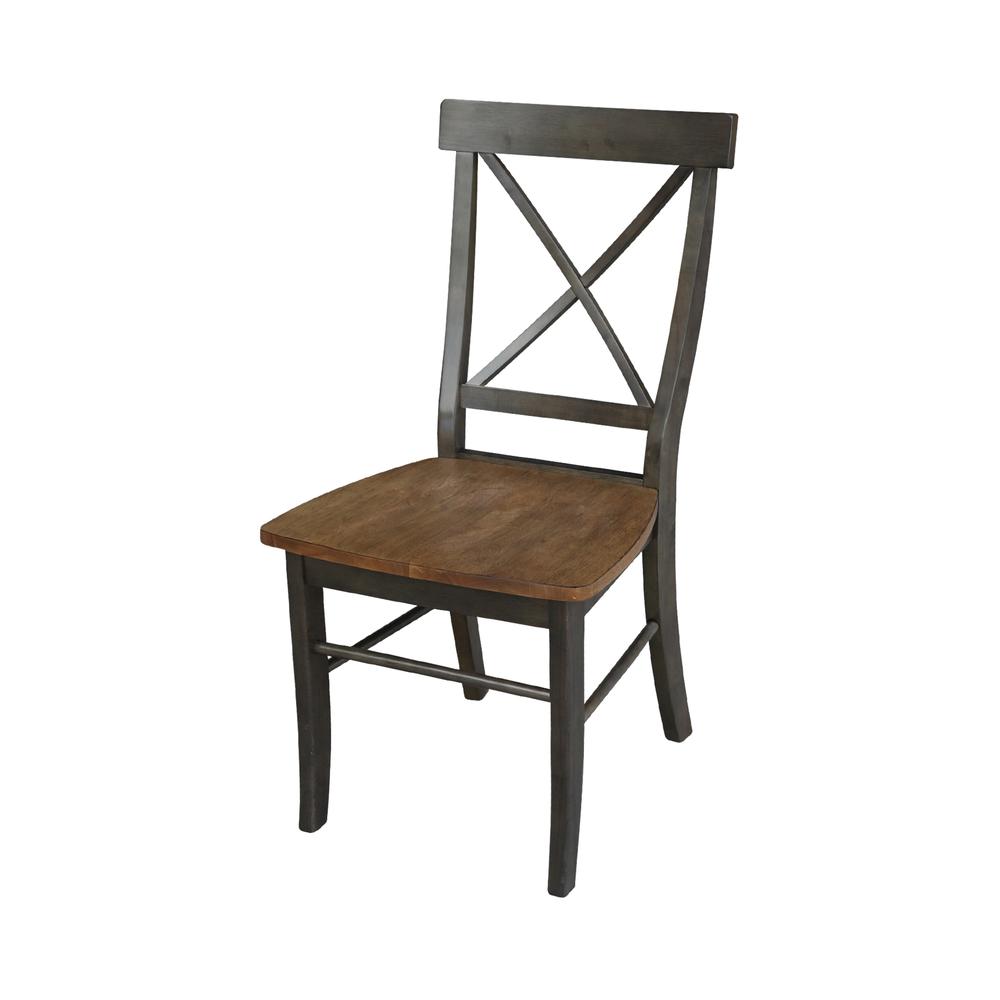 X-Back Chair With Solid Wood Seat  - Set of 2 Chairs. Picture 1