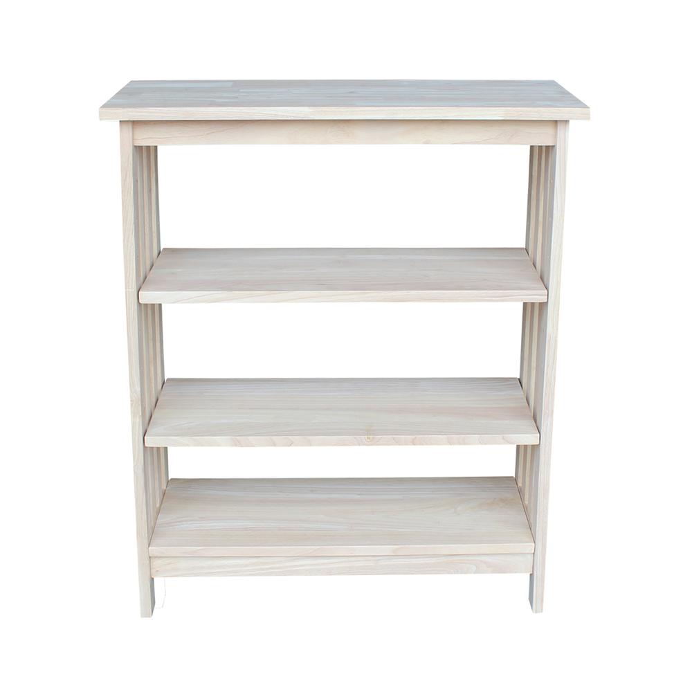 Mission Shelf Unit - 3 Tier, Unfinished. Picture 3