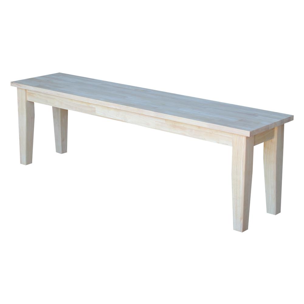 Shaker Style Bench, Unfinished. Picture 5