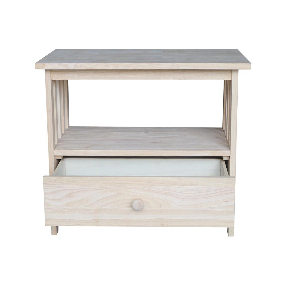 Mission Entertainment / TV Stand - 28", Unfinished. Picture 8
