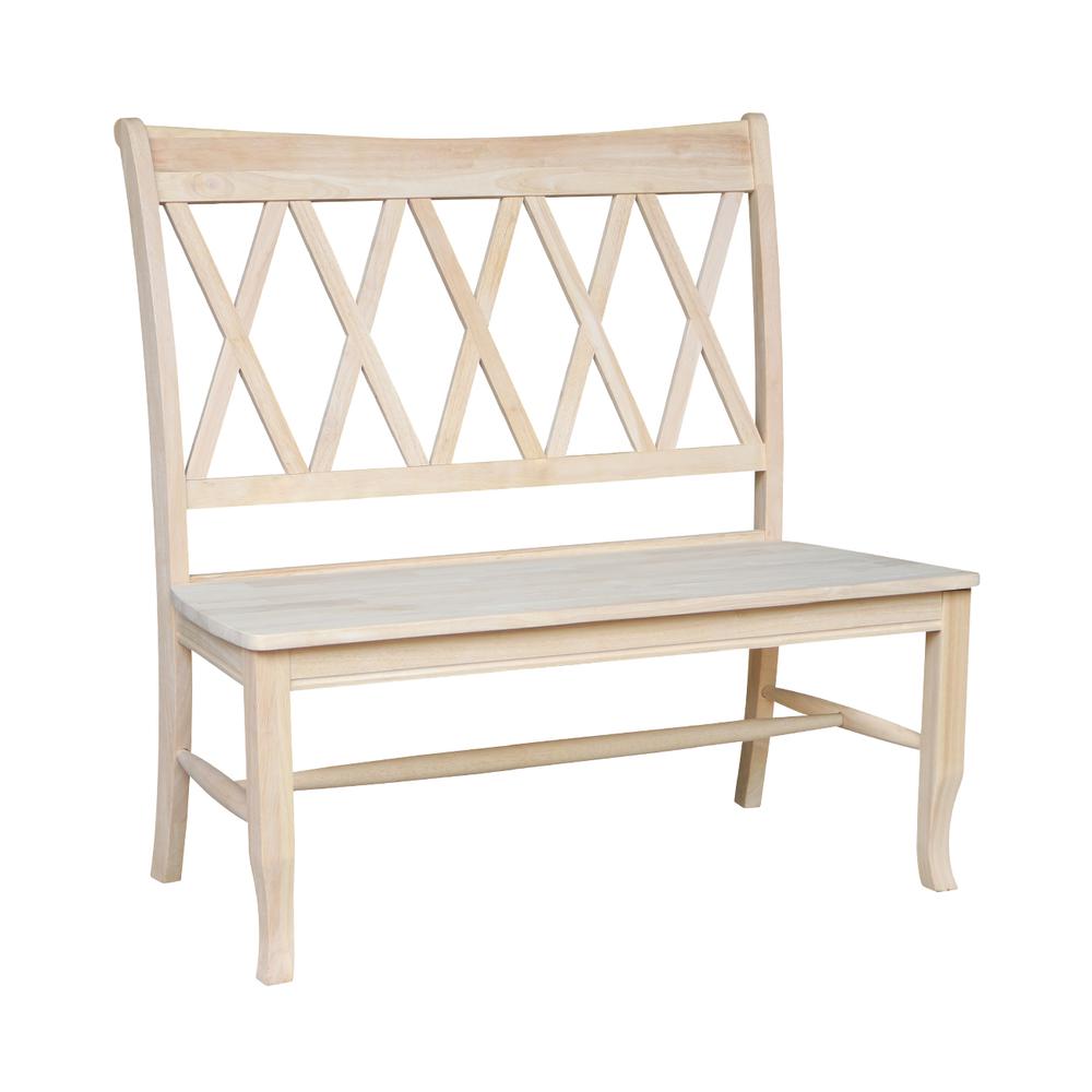 Double X-Back Bench , Unfinished. Picture 7