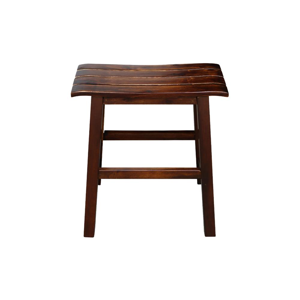 Slat Seat Stool - 18" Seat Height , Espresso. Picture 5