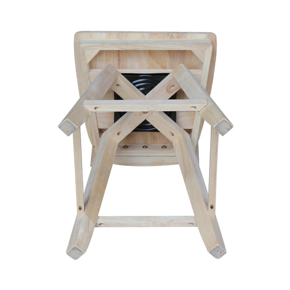 Ava Counter height Stool - With Swivel And Auto Return - 24" Seat Height, Unfinished. Picture 4