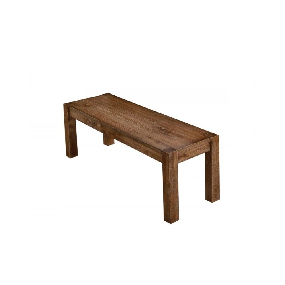 Best Master Furniture Janet 48" Transitional Wood Dining Bench in Driftwood. Picture 2