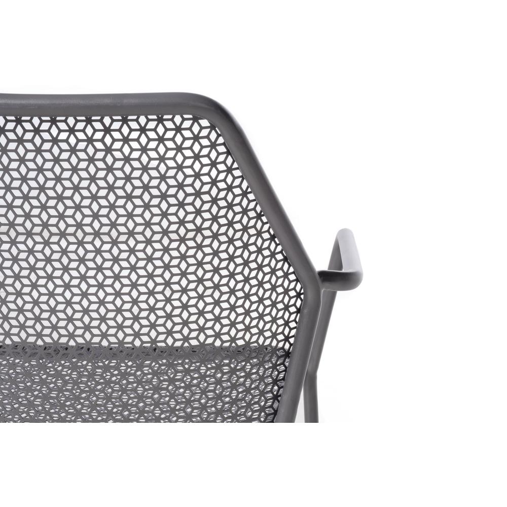 Martini 3 Piece Bistro Set in Pencil Point Finish with 27.5" Round Bistro Table and 2 Stackable Bistro Chairs. Picture 4