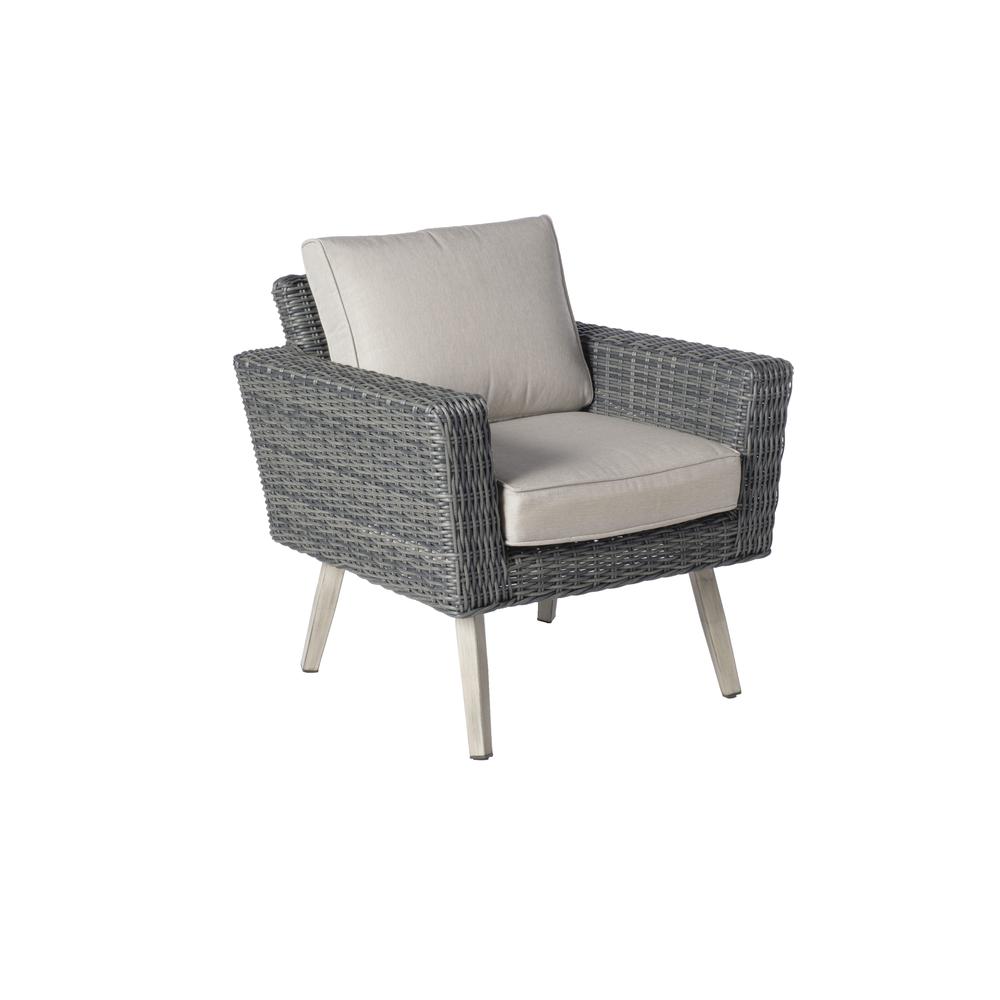 Castlewood All Weather Wicker 4 Piece Seating Group with Cushions. Picture 3