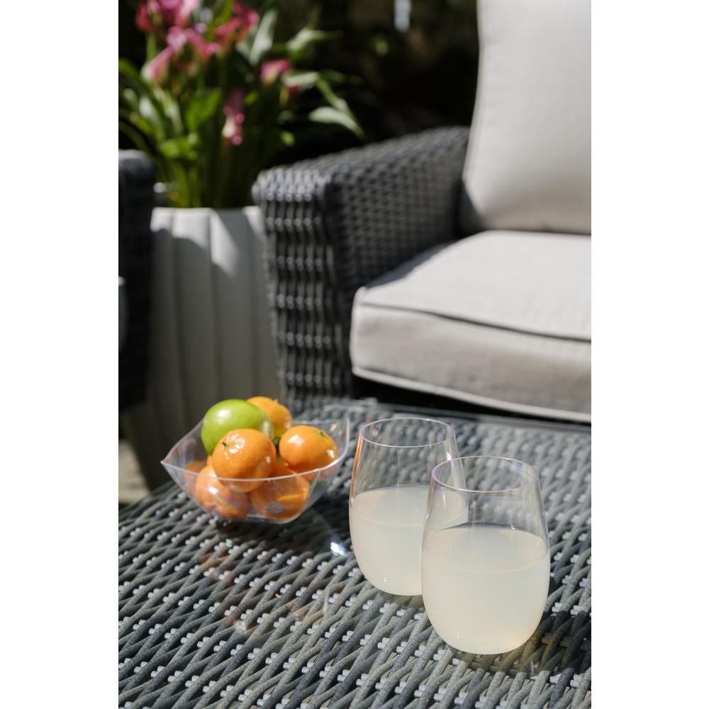 Castlewood All Weather Wicker 4 Piece Seating Group with Cushions. Picture 6