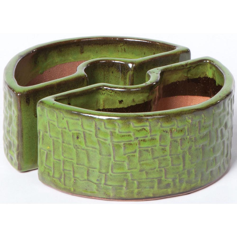 Cobblestone Umbrella Planter - Island Green. Picture 1