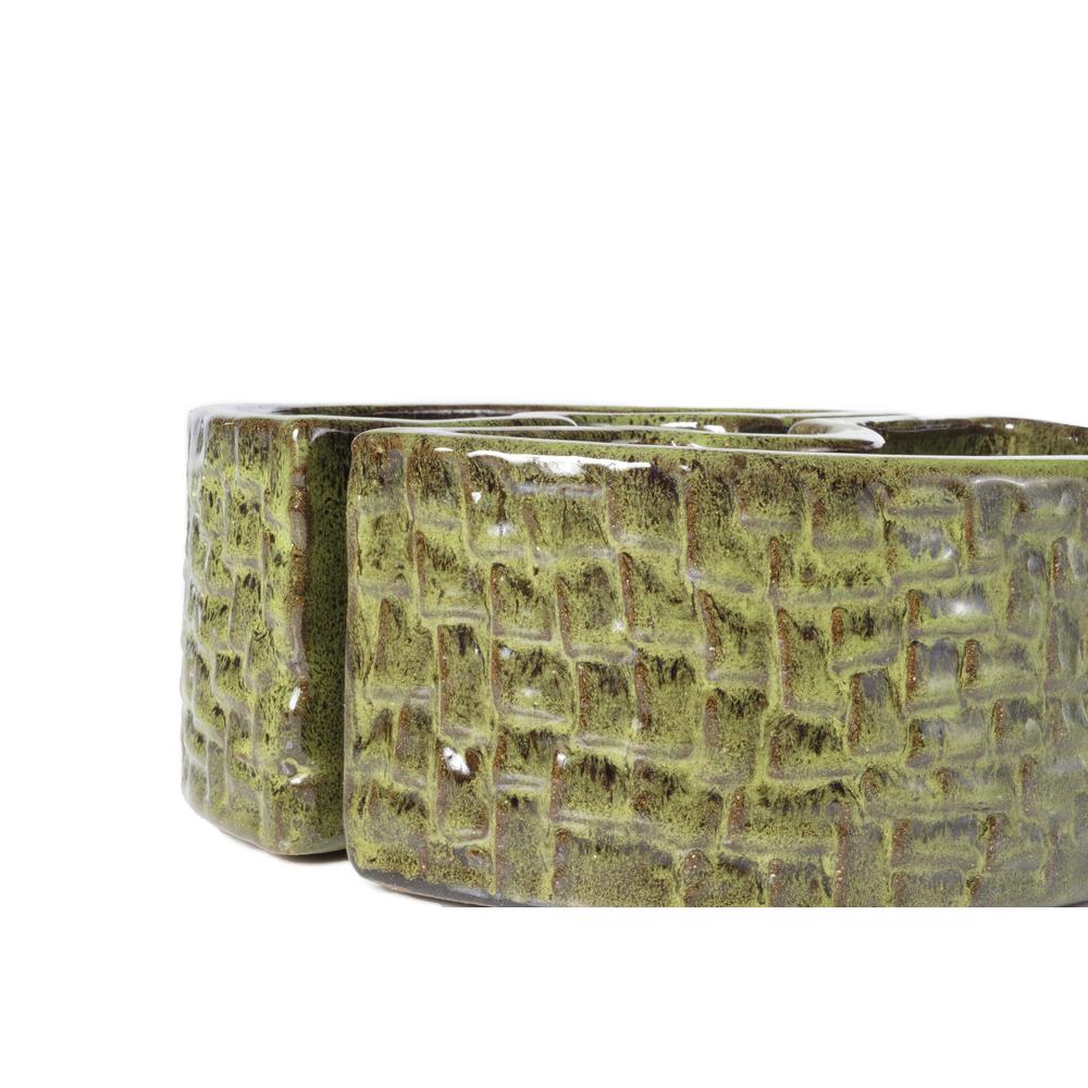 Cobblestone Umbrella Planter - Island Green. Picture 2