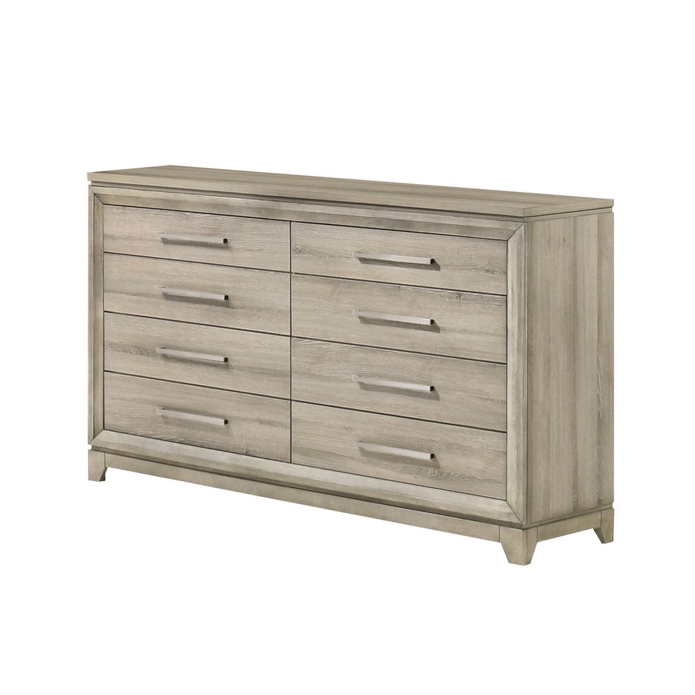 Weathered Greige 6-Drawers Dresser. Picture 1