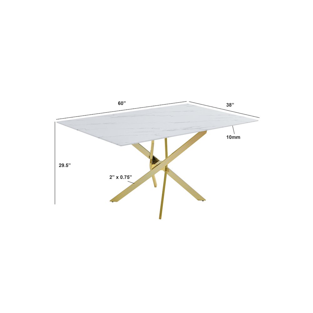 Best Quality Furniture Glass With White Marble Wrap Dining Set And Cream Chairs. Picture 4