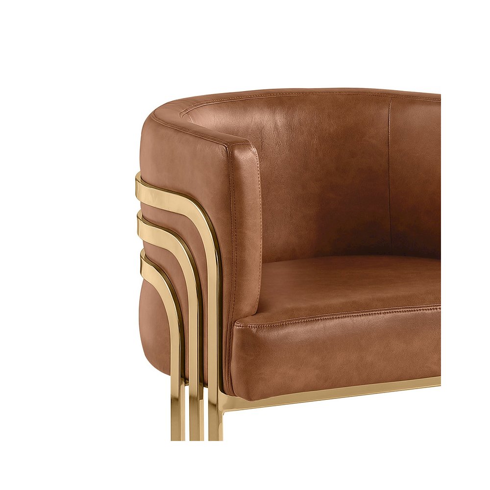 Leather-Aire Side Chairs with Gold Chrome Set of 2. Picture 2