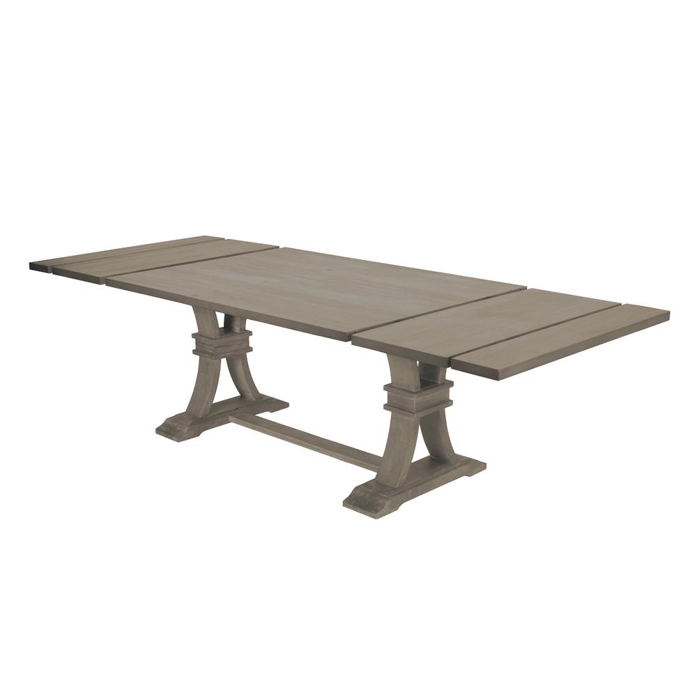 7 Piece Dining Set Extendable w/two 16"Side Leaves Extension & 6 Chairs in Dark Grey Linen. Picture 4