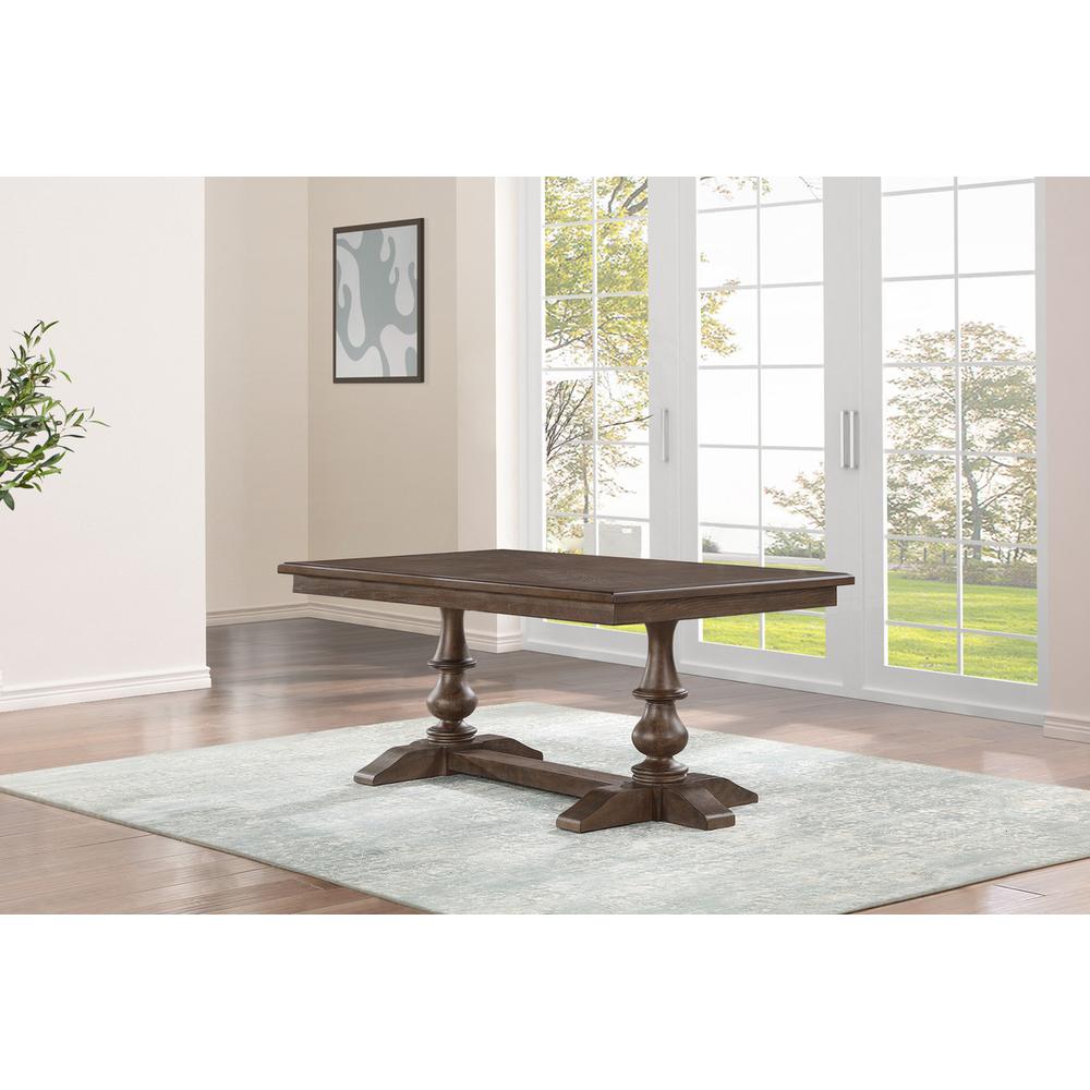 5pc Traditional style dining set in rustic oak color. Picture 2