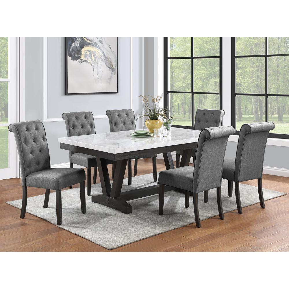Dining Chairs, Set of 2, Grey. Picture 2