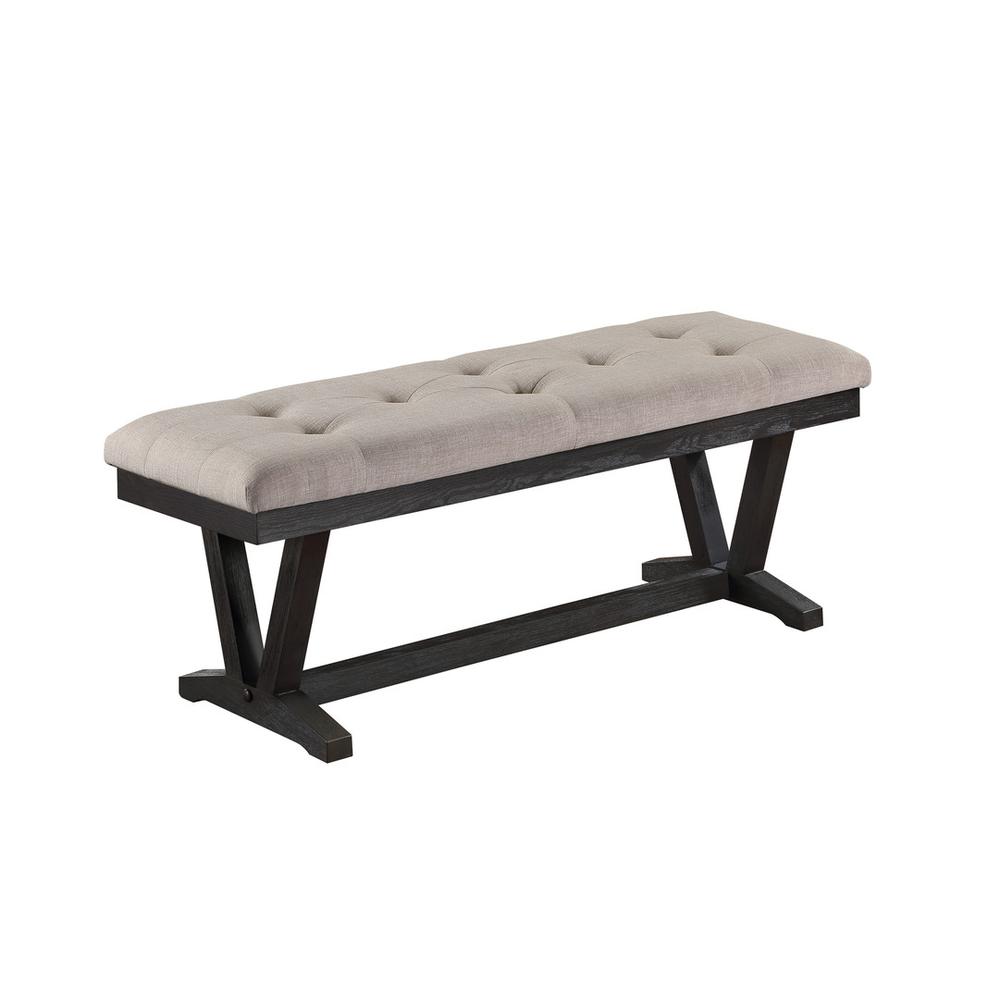 Dining Bench with Beige finish. Picture 1