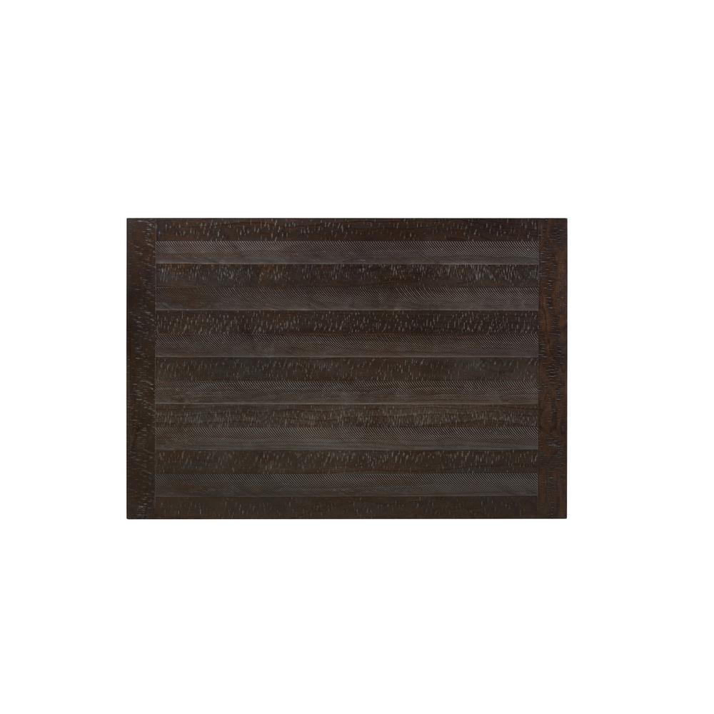 Classic Dining Table w/Storage in Rustic Dark Oak Finish. Picture 2