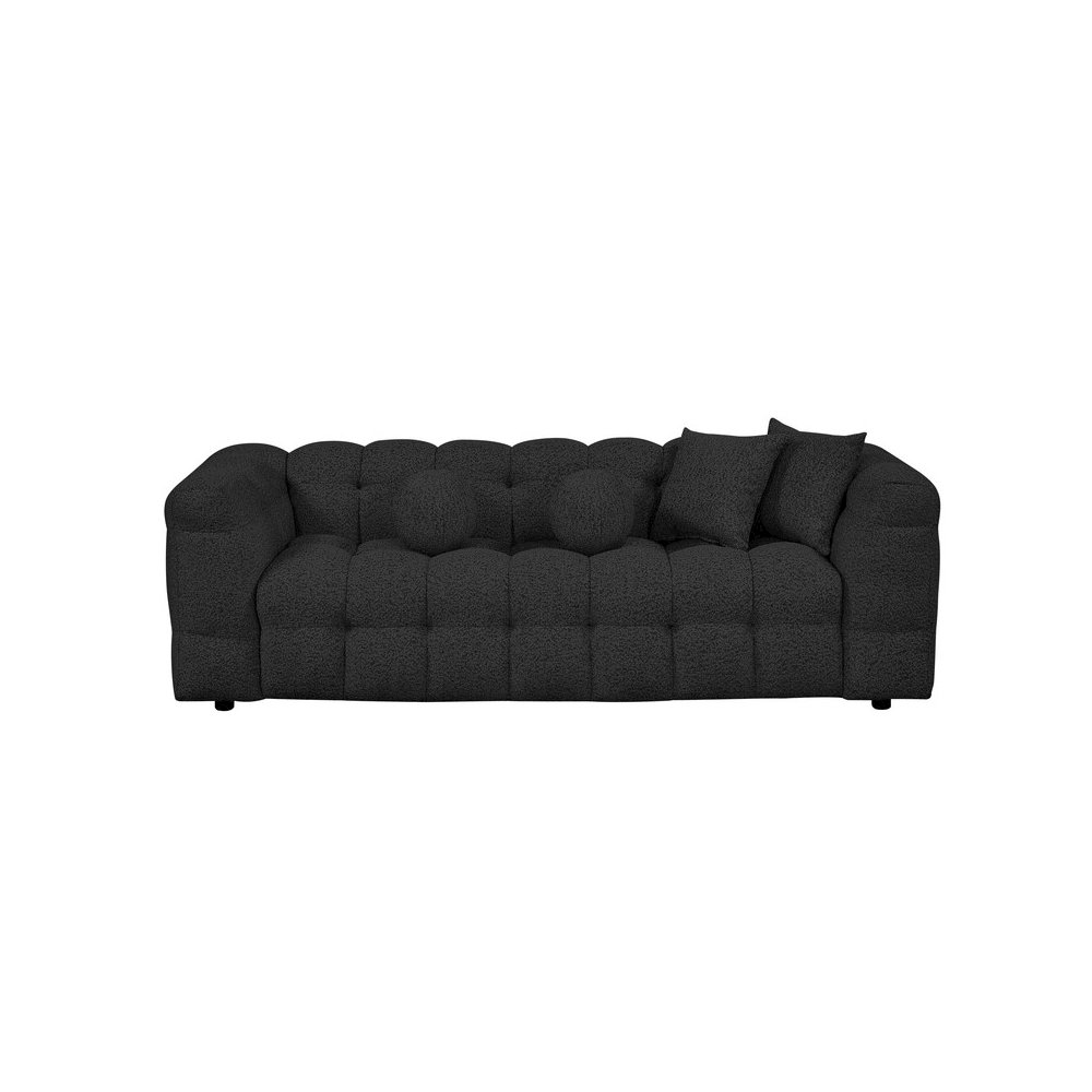 Boucle Fabric Black Sofa. Picture 1