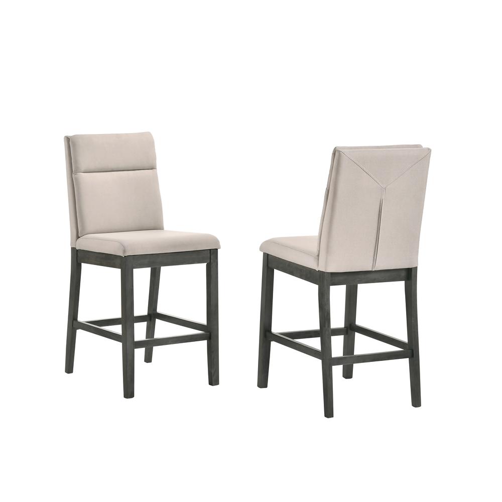 Upholstered Counter Height Side Chair with Footrest. Picture 1