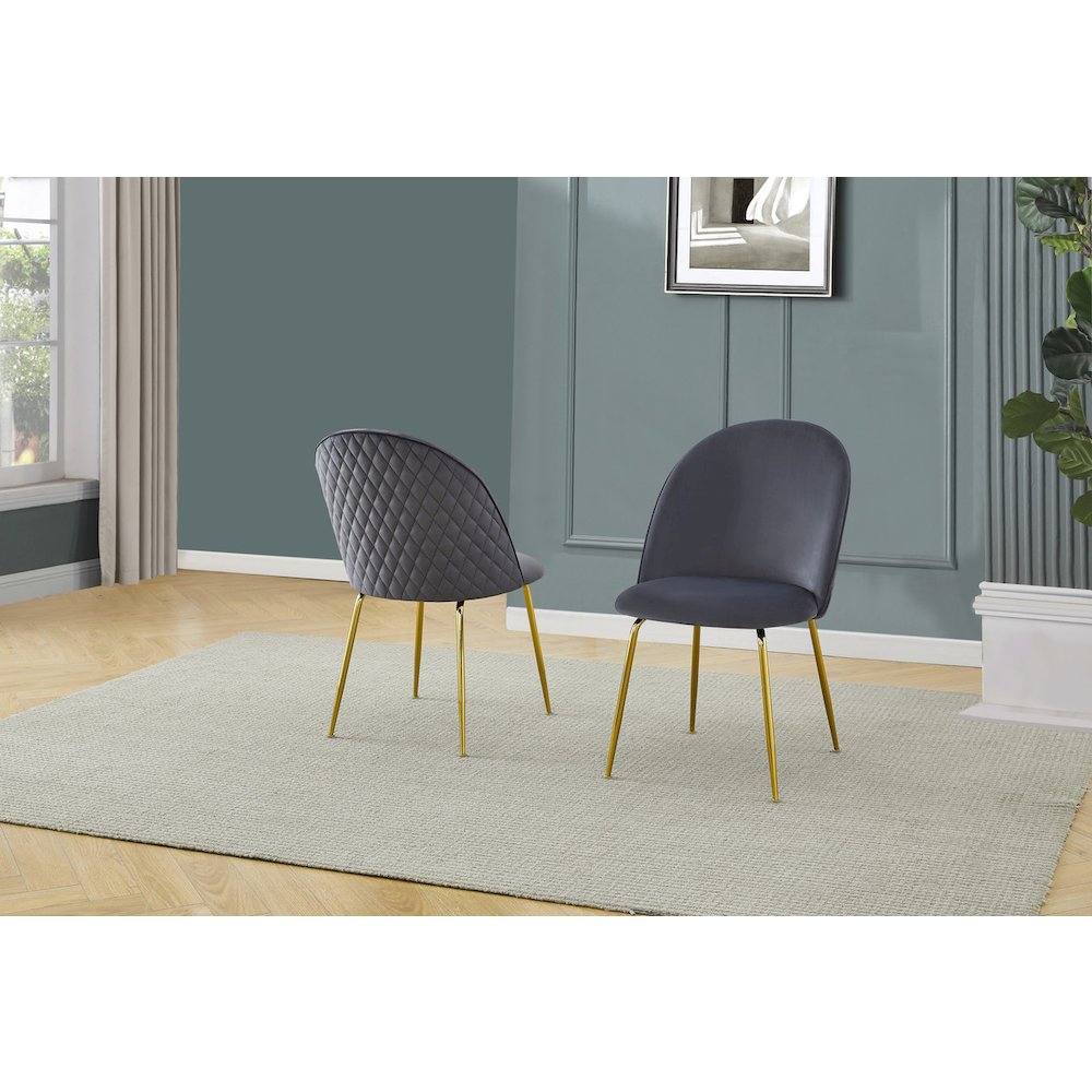 7 piece dining set- Rectangular dining table with 6 Dark grey side chairs. Picture 6