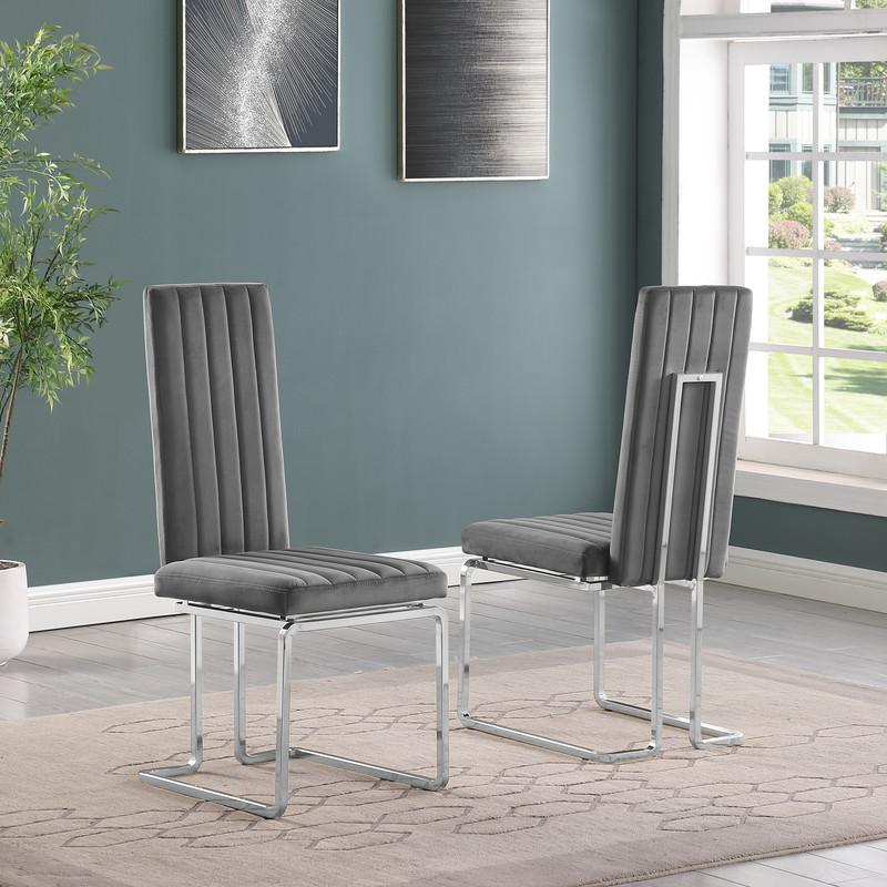 5pc Small(78") white wood top dining set with silver base and 4 chairs. Picture 3