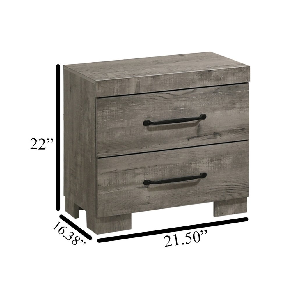 5Pc Modern Eastern King Size Panel Bedroom Set In Antique Gray Color. Picture 3