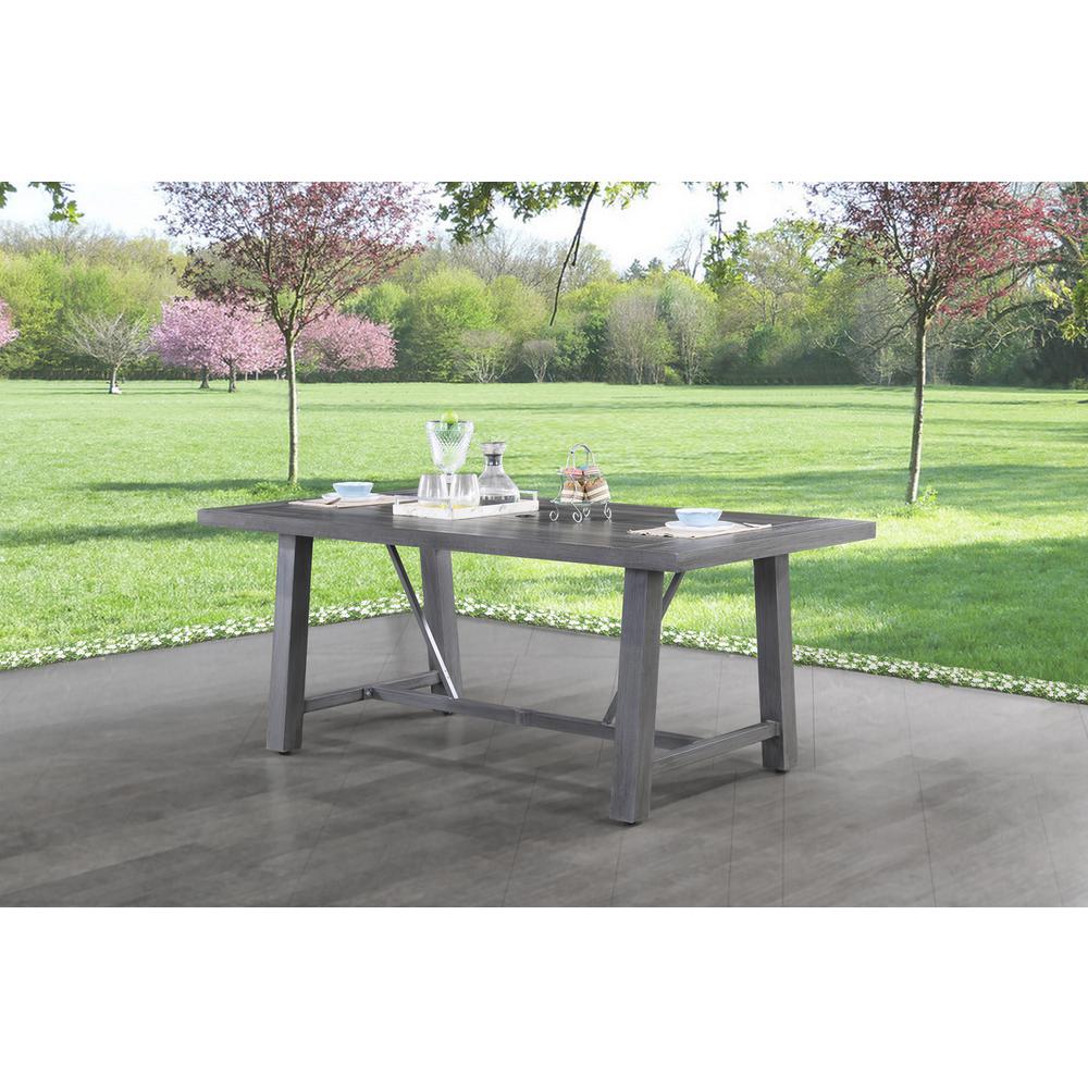 6-piece outdoor dining set with 4 side chairs and 1 dining bench. Picture 4
