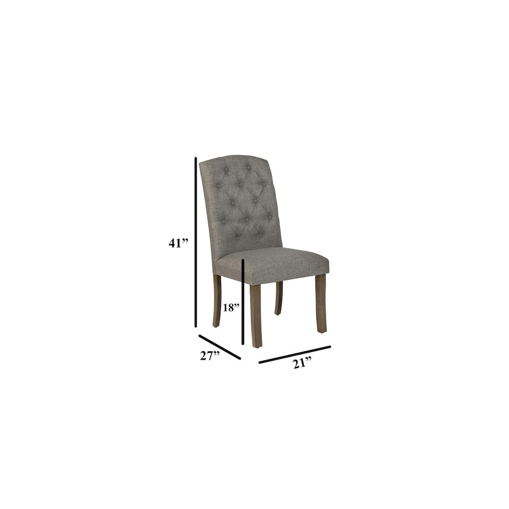 5 Piece Traditional Dining With Dark Grey Dining Chairs. Picture 4