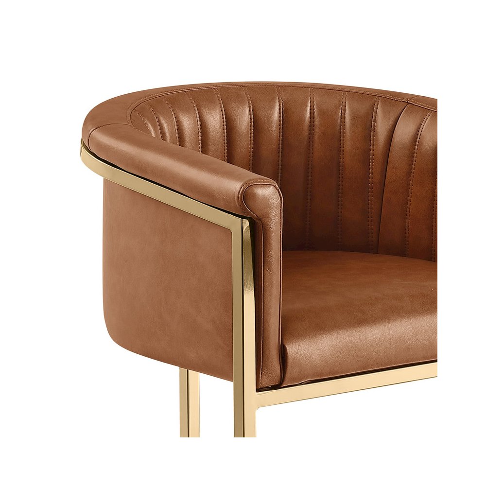 Leather-Aire Side Chairs with Gold Chrome Set of 2. Picture 2