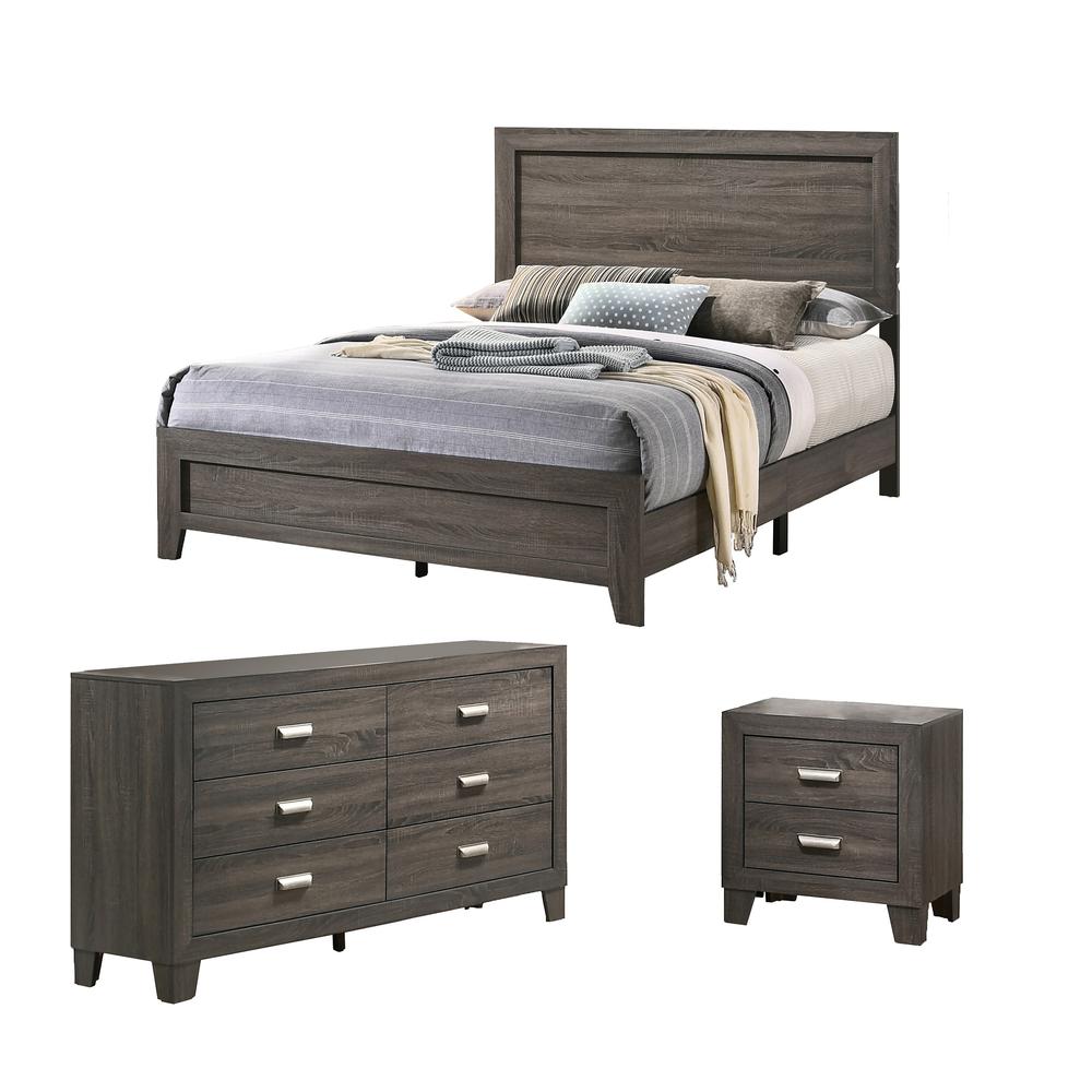 Anastasia 3 Piece Bedroom Set, Full. Picture 1