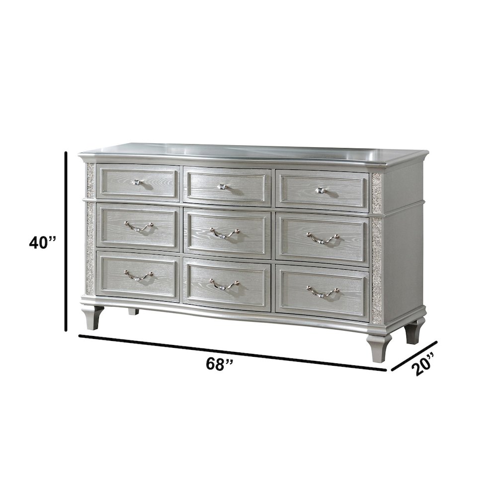 Classic Silver Dresser In Silver Color. Picture 2