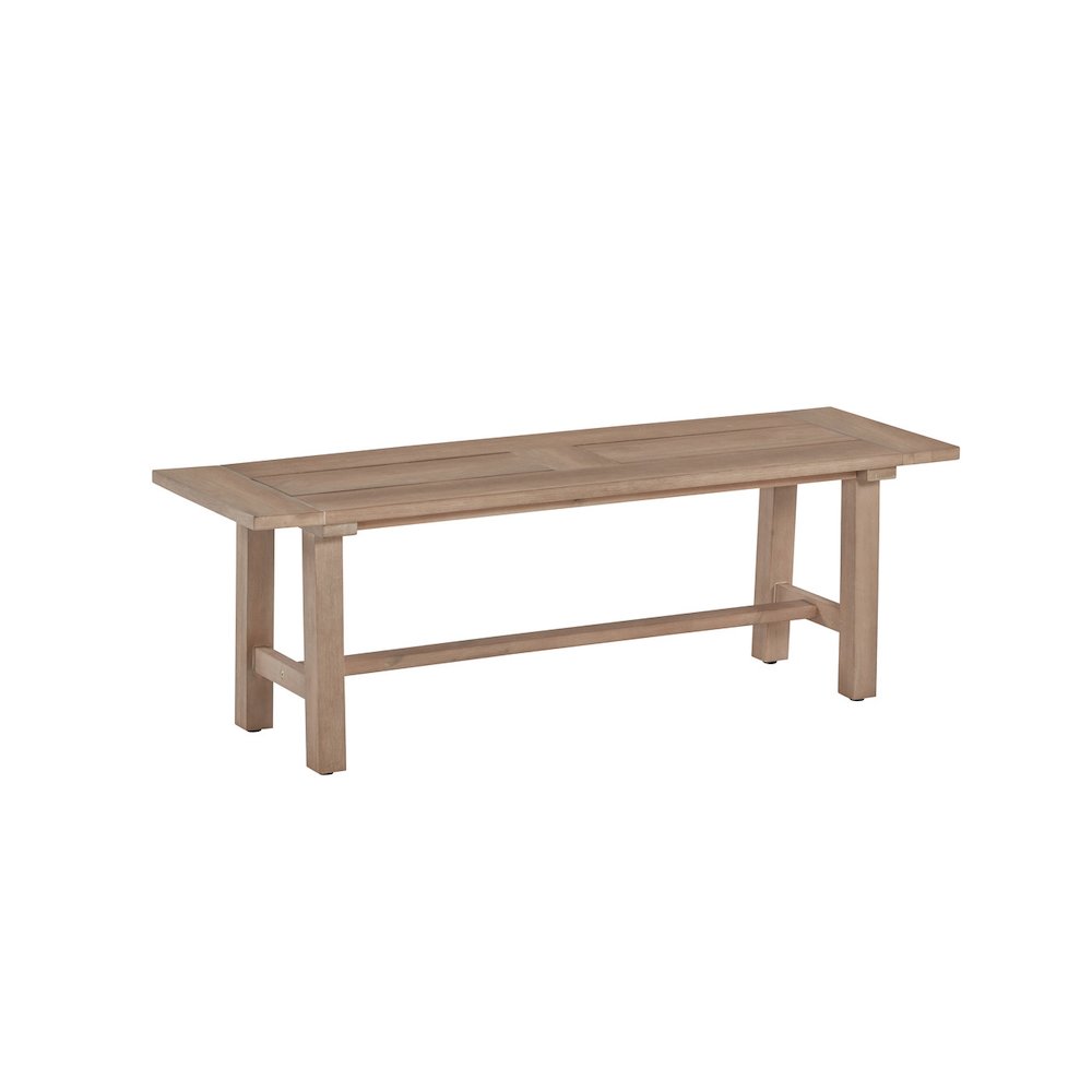 Rustic Outdoor Patio bench - Light Oak Acacia wood frame. Picture 1