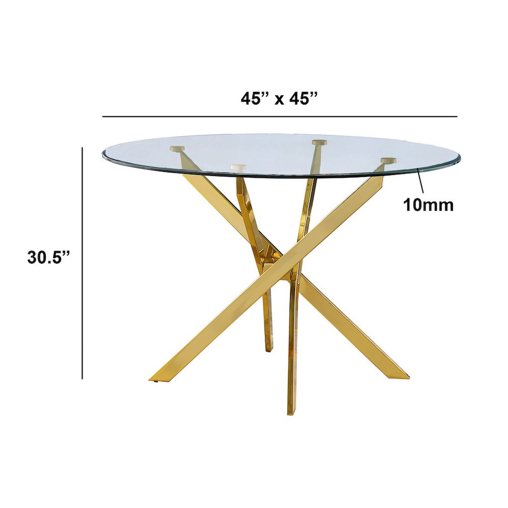 5Pc Round Glass Dining Table With 4 Gray Side Chairs. Picture 3