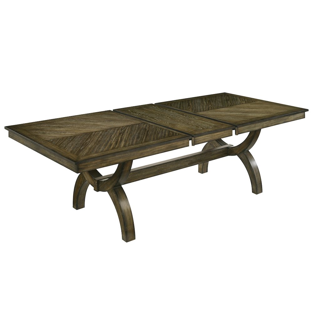 Big 7pc wood dining set with extendable dining table. Picture 3