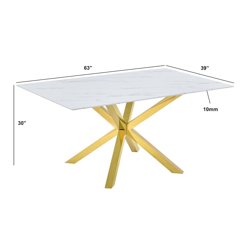 Best Quality Furniture White Marble Wrap Glass Dining Set With Velvet Chairs. Picture 3