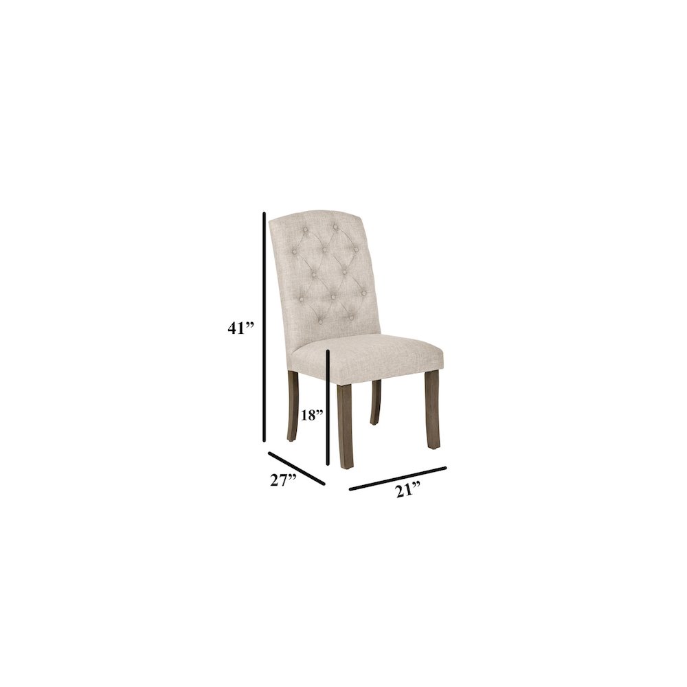 Beige Dining Chairs Wood Legs In Beige Color. Picture 2