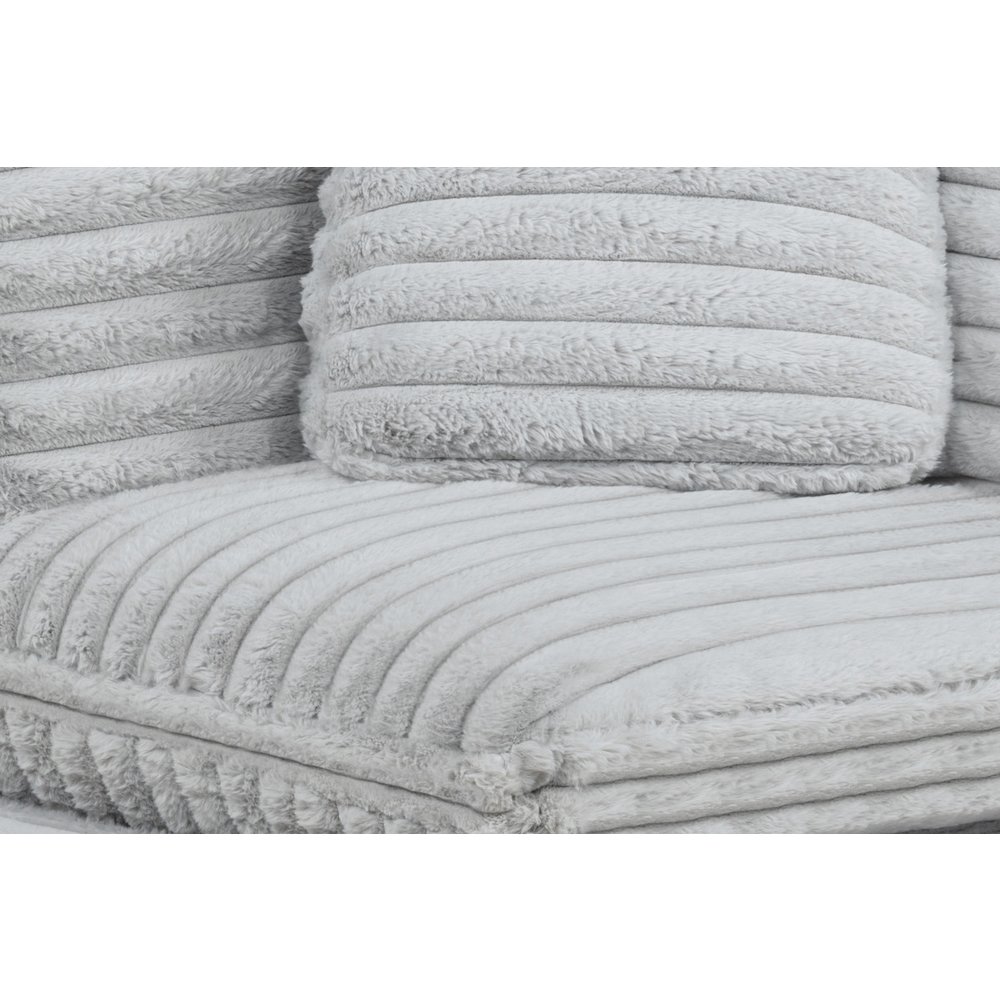 6-Piece Corduroy Modular Sectional, Light Gray. Picture 2