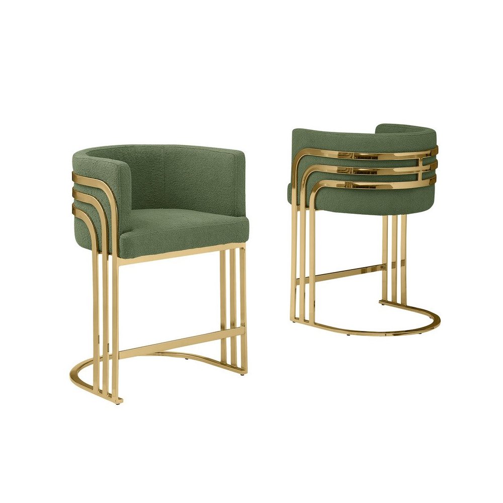 Best Quality furniture Green with gold barstool, Set of two. Picture 1