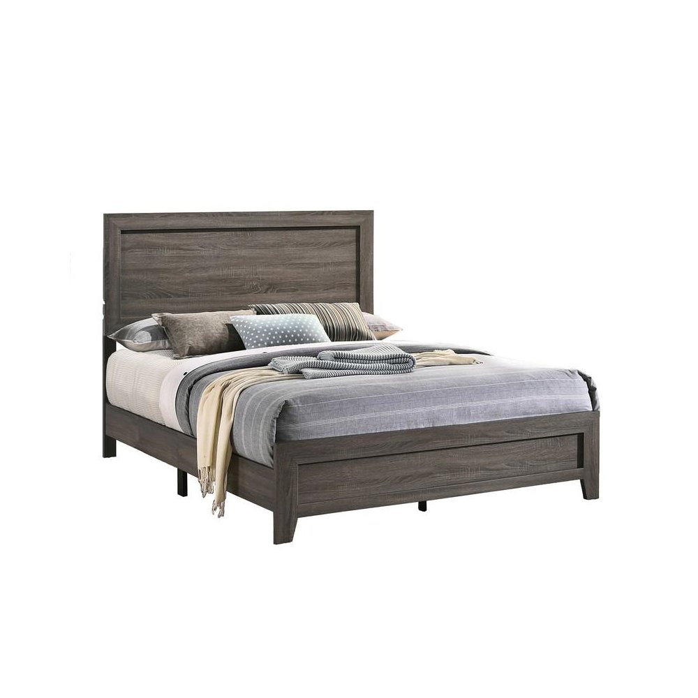 Anastasia Queen Bed in Light Brown. Picture 1