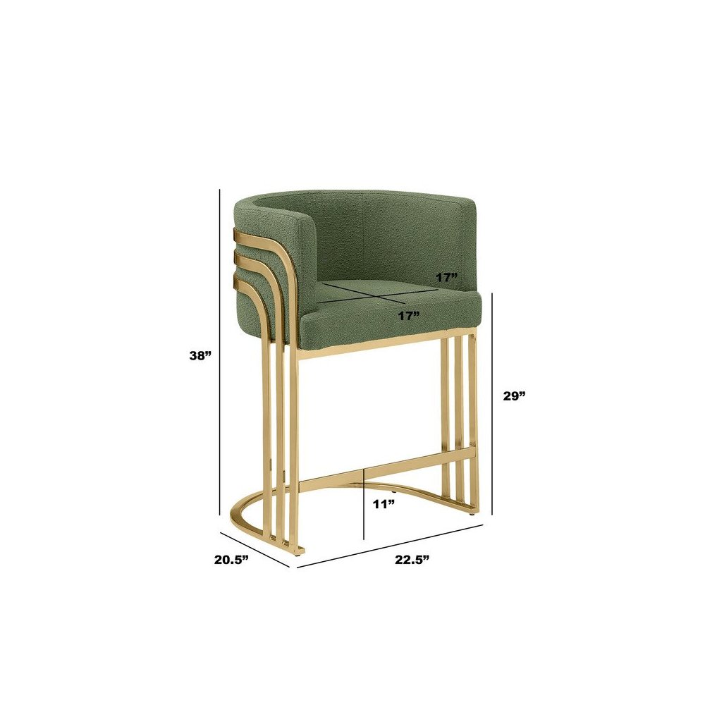 Best Quality furniture Green with gold barstool, Set of two. Picture 4