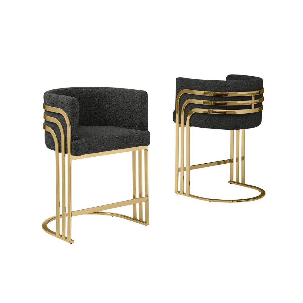 Best Quality furnitre Black  with gold counter height, Set of two. Picture 1