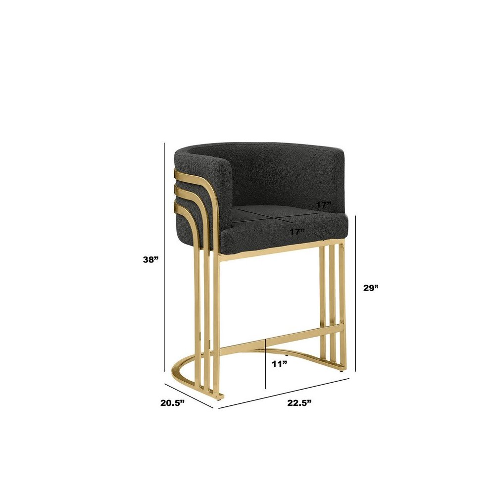 Best Quality furniture Black with gold barstool, Set of two. Picture 3