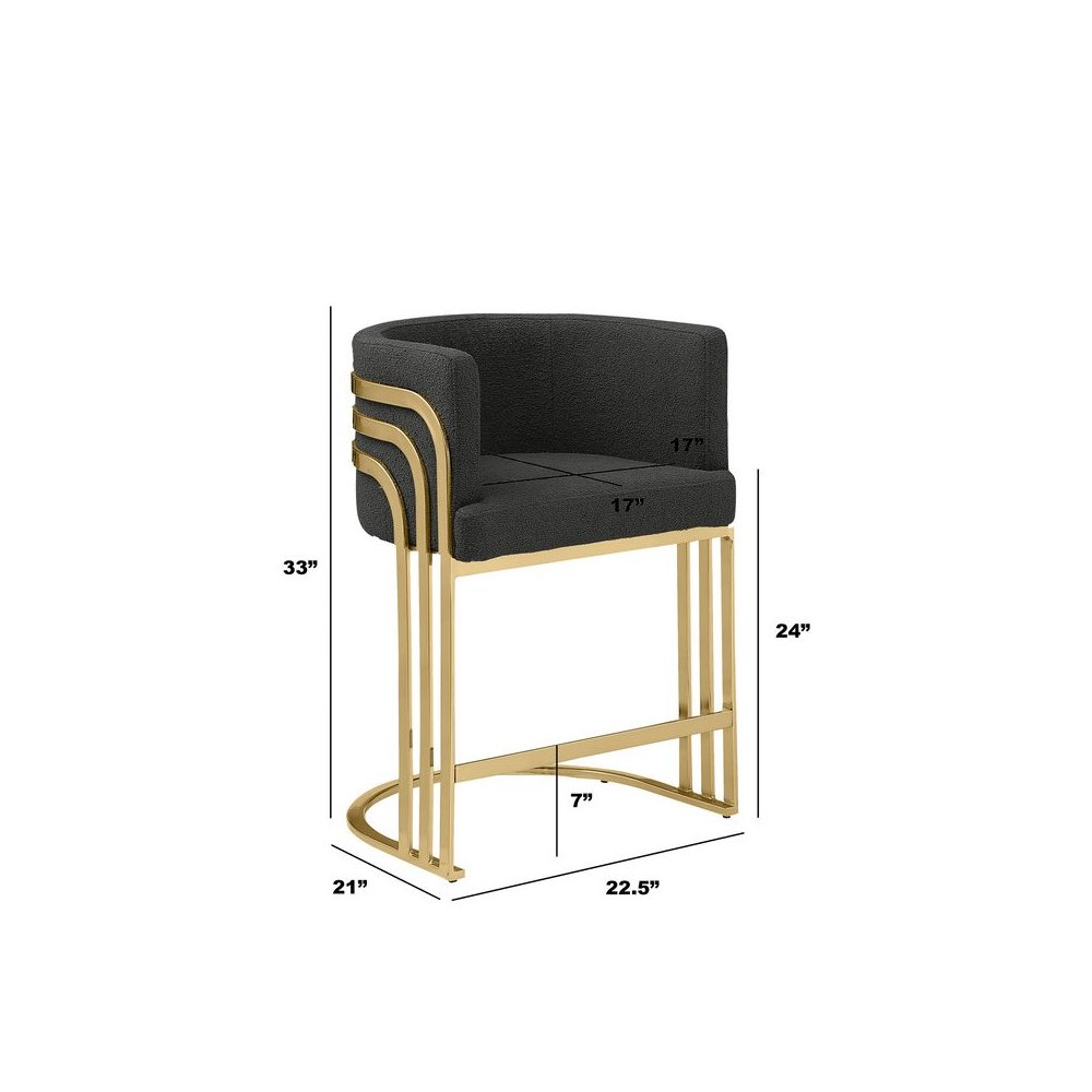 Best Quality furnitre Black  with gold counter height, Set of two. Picture 2